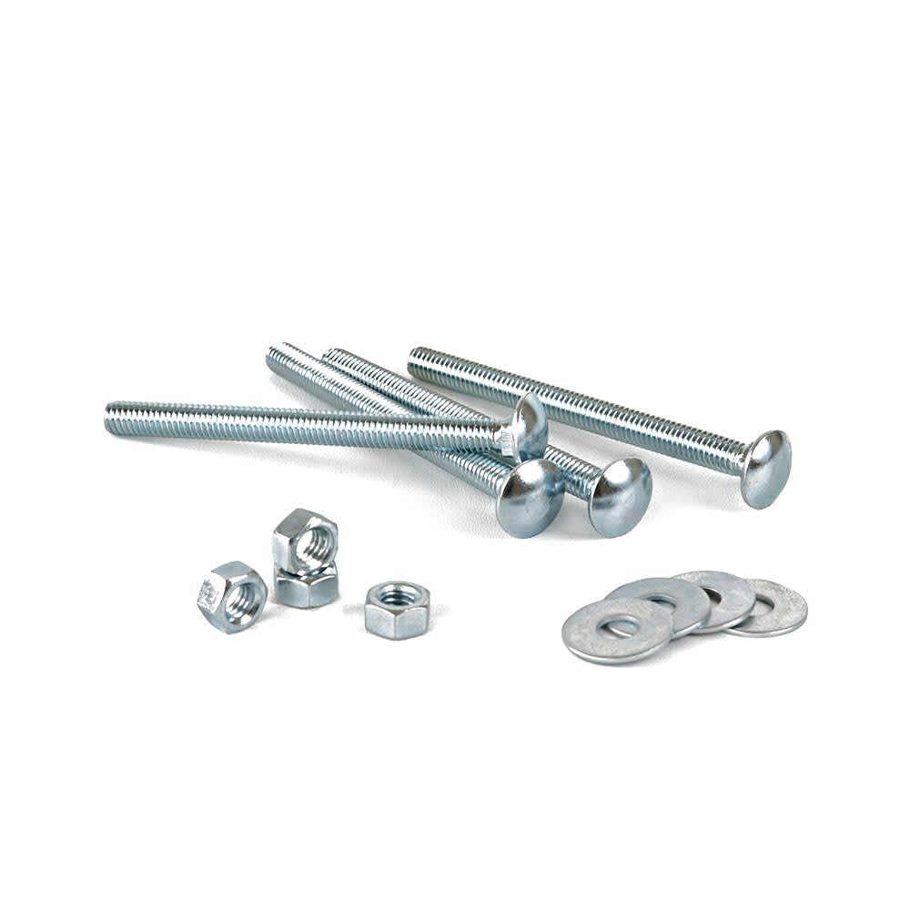 PERNO COCHE + TUERCA + ARANDELA 5/16X4'' X 4 UNIDADES SM