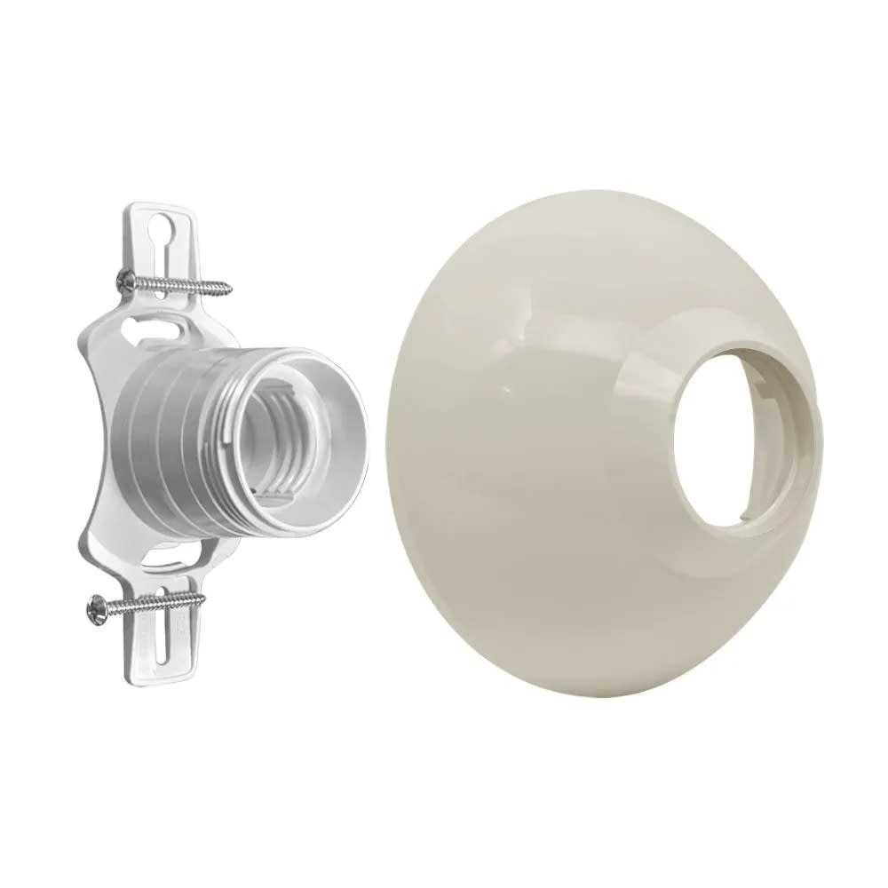 WALL SOCKET (BASE + TAPA) 100W E-27 MARFIL BTICINO4
