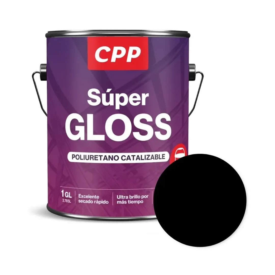 ESMALTE SUPER GLOSS NEGRO MATE 1 GALON CPP