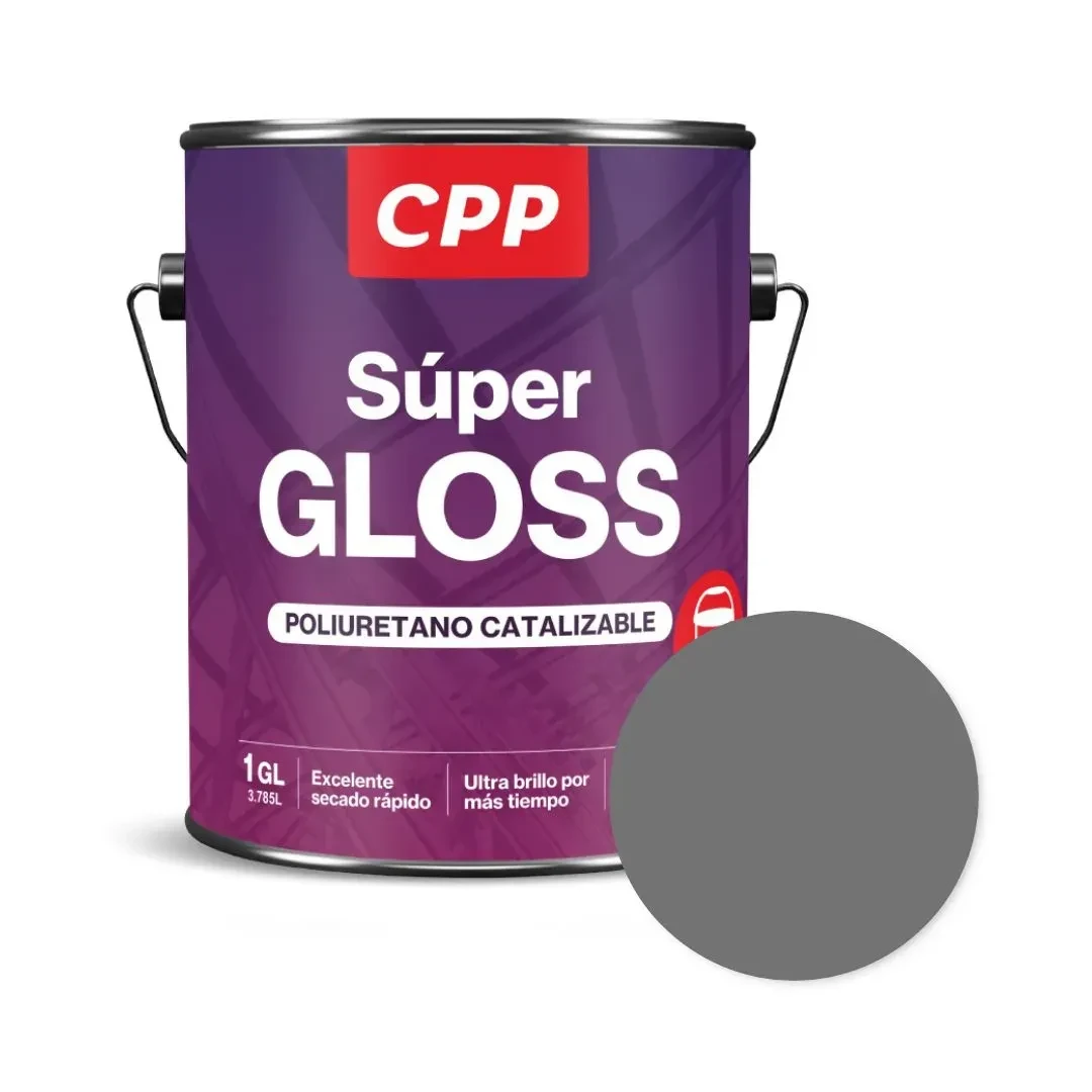 ESMALTE SUPER GLOSS GRIS CLARO 1 GALON CPP1