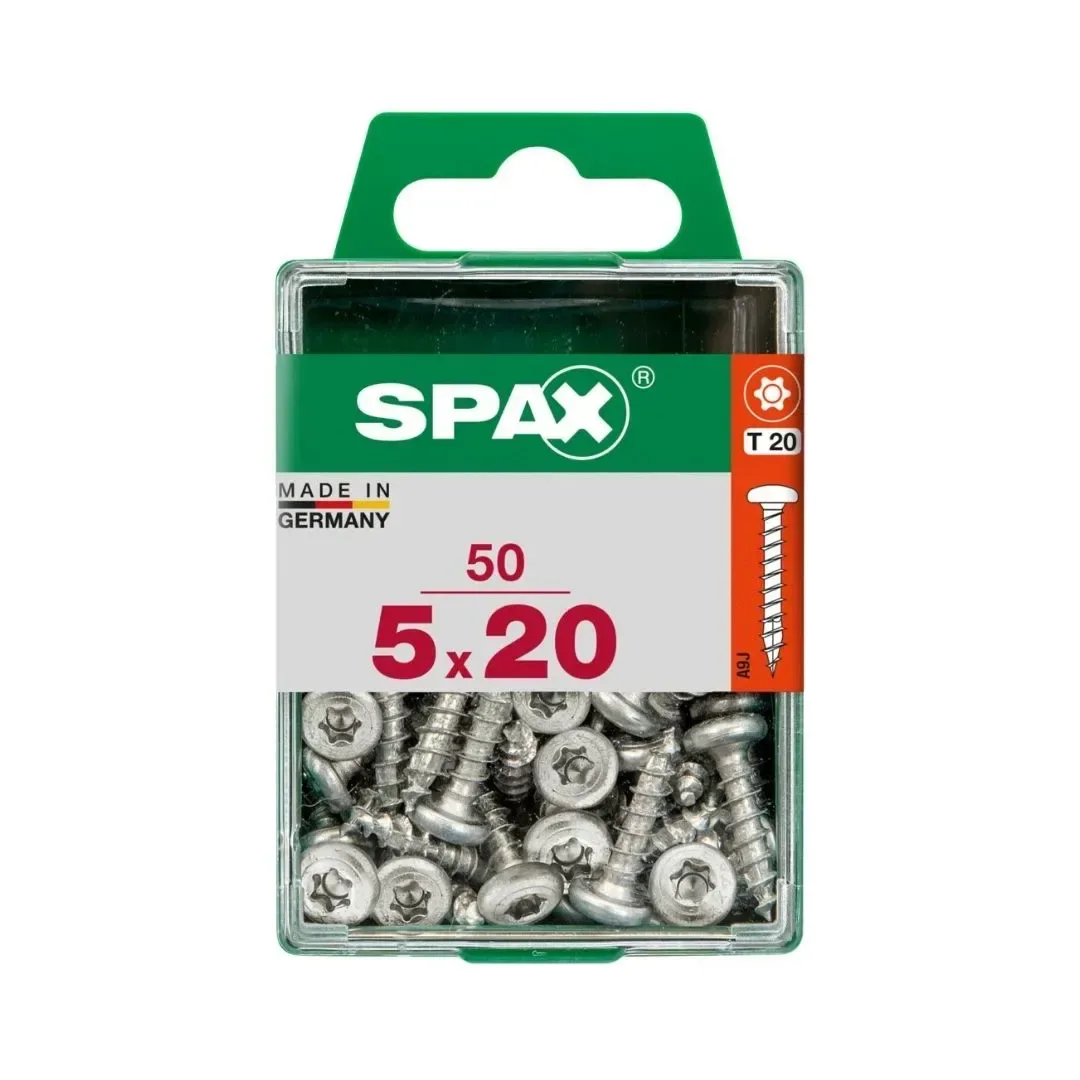 TORNILLO CABEZA REDONDA CINCADO 5X20 M - 50 UNIDADES SPAX2