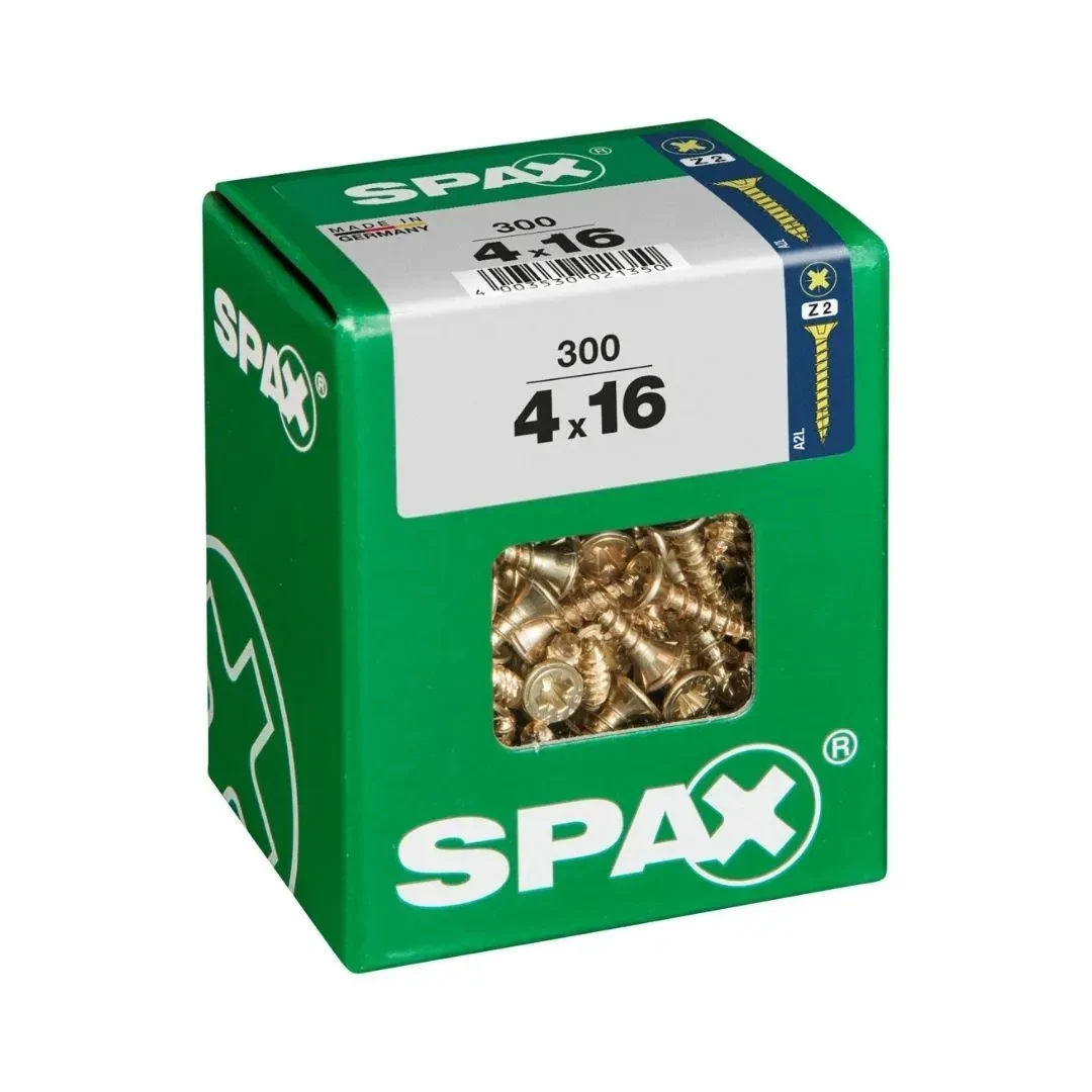 TORNILLO CABEZA PLANA BICRO 4X16 L - 300 UNIDADES SPAX1