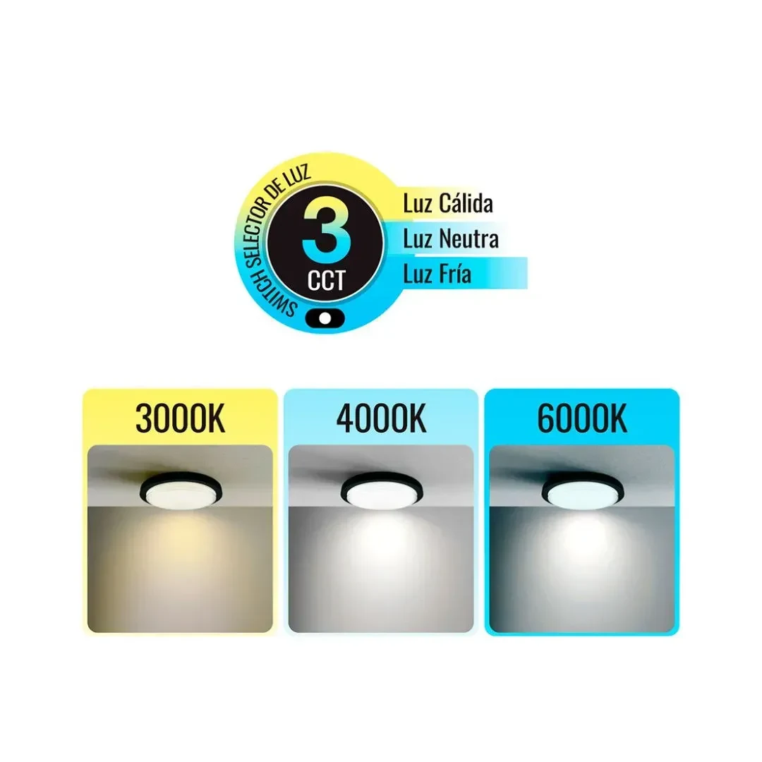 PLAFON DE EXTERIOR LED KALA 20W 3CCT IP65 LIGHTECH4