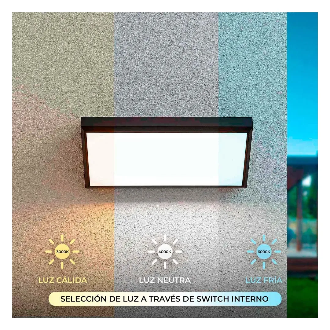 APLIQUE DE EXTERIOR LED 20W 3CCT IP65 LIGHTECH4