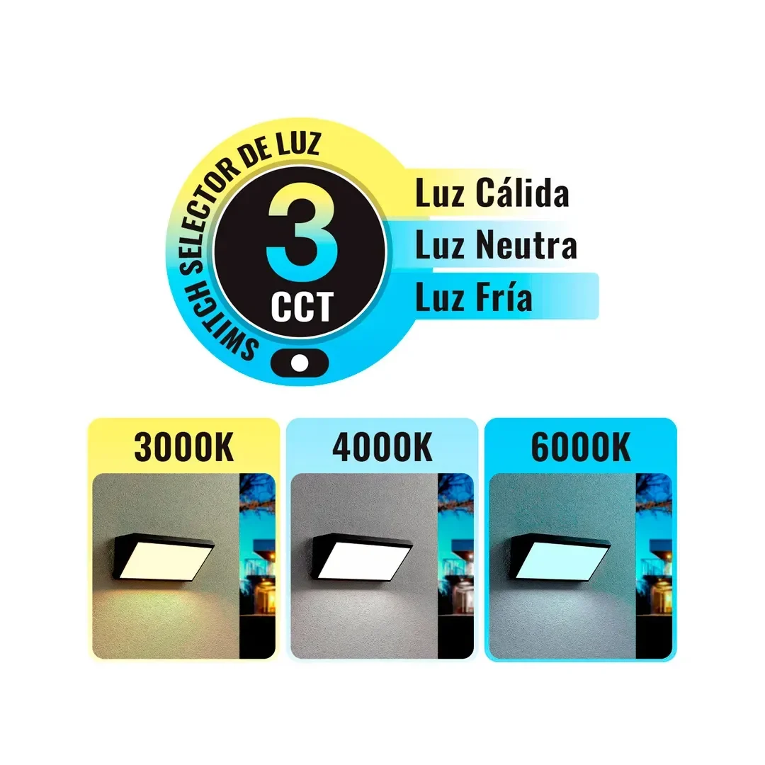 APLIQUE DE EXTERIOR LED 20W 3CCT IP65 LIGHTECH7