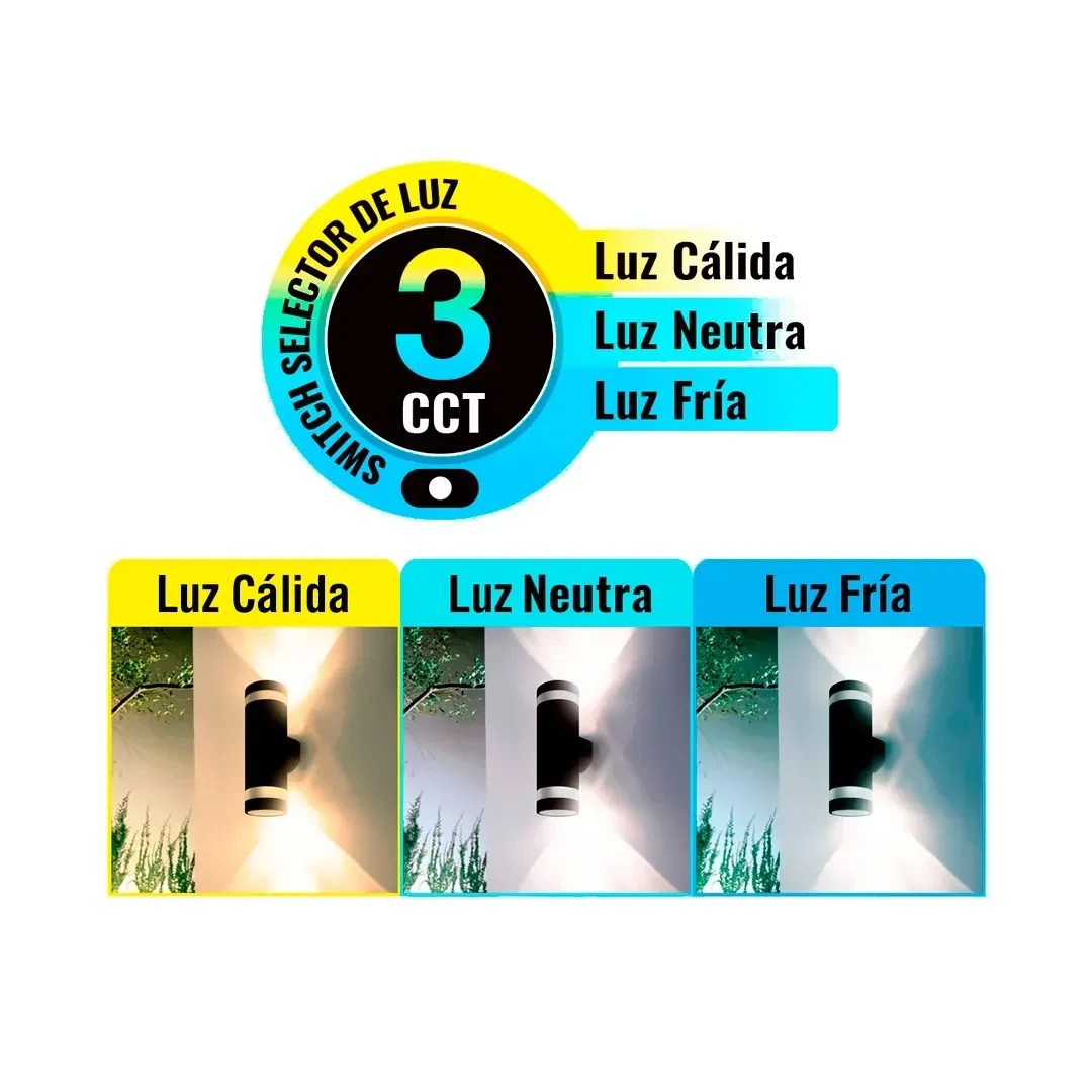 APLIQUE DE EXTERIOR LED EDO 18W 3CCT IP65 LIGHTECH4