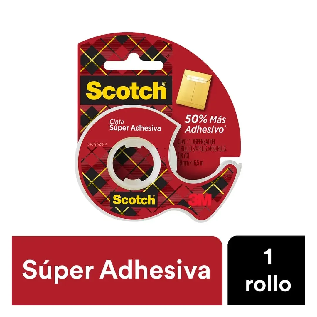 CINTA SUPER ADHESIVA 19MM X 16M SCOTCH2