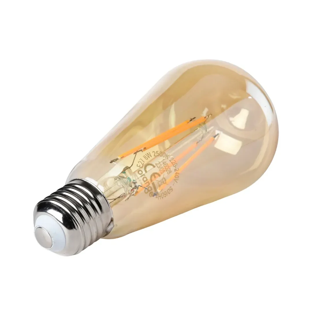 PACK X 2 FOCO LED PERA 8W LUZ CALIDA AMBAR ORANGE3