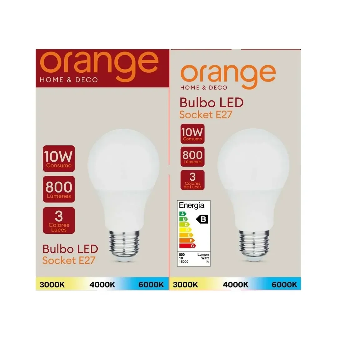 FOCO BULBO LED E27 10W 3CCT ORANGE2