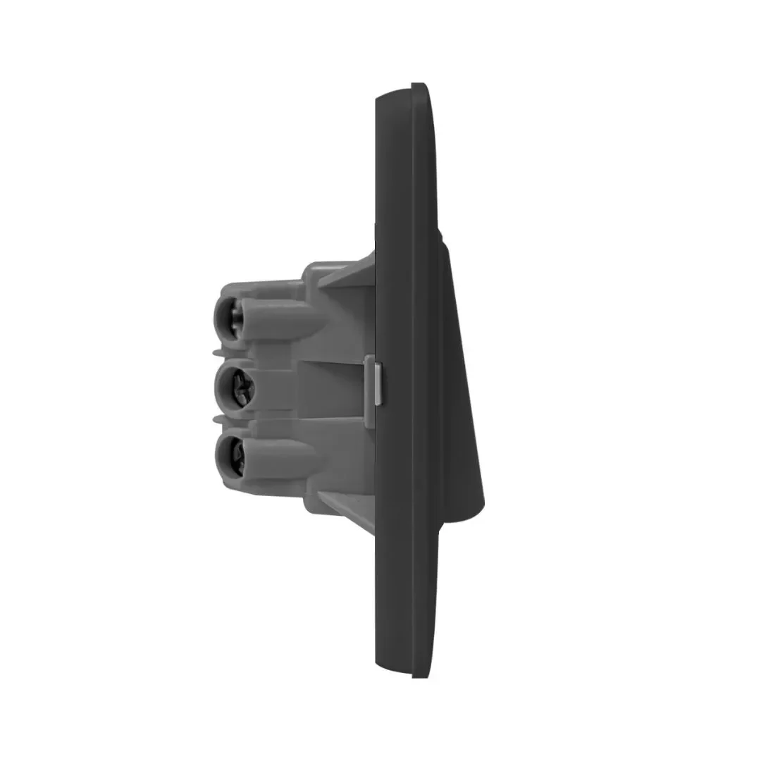 CONMUTADOR DOBLE DPLUS NEGRO DE 10A 250V BTICINO3