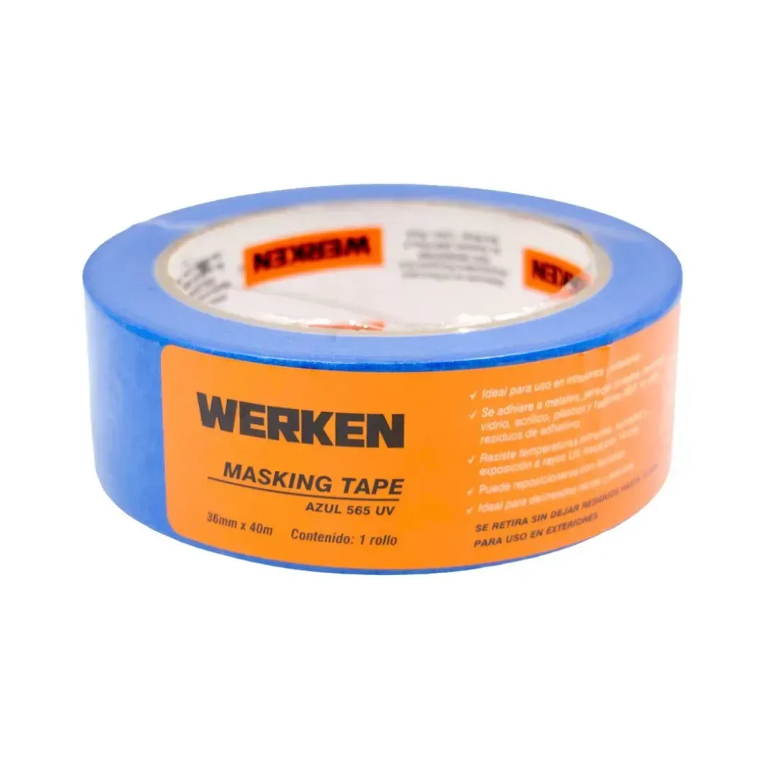 CINTA MASKING TAPE AZUL 36MMX40M WERKEN1