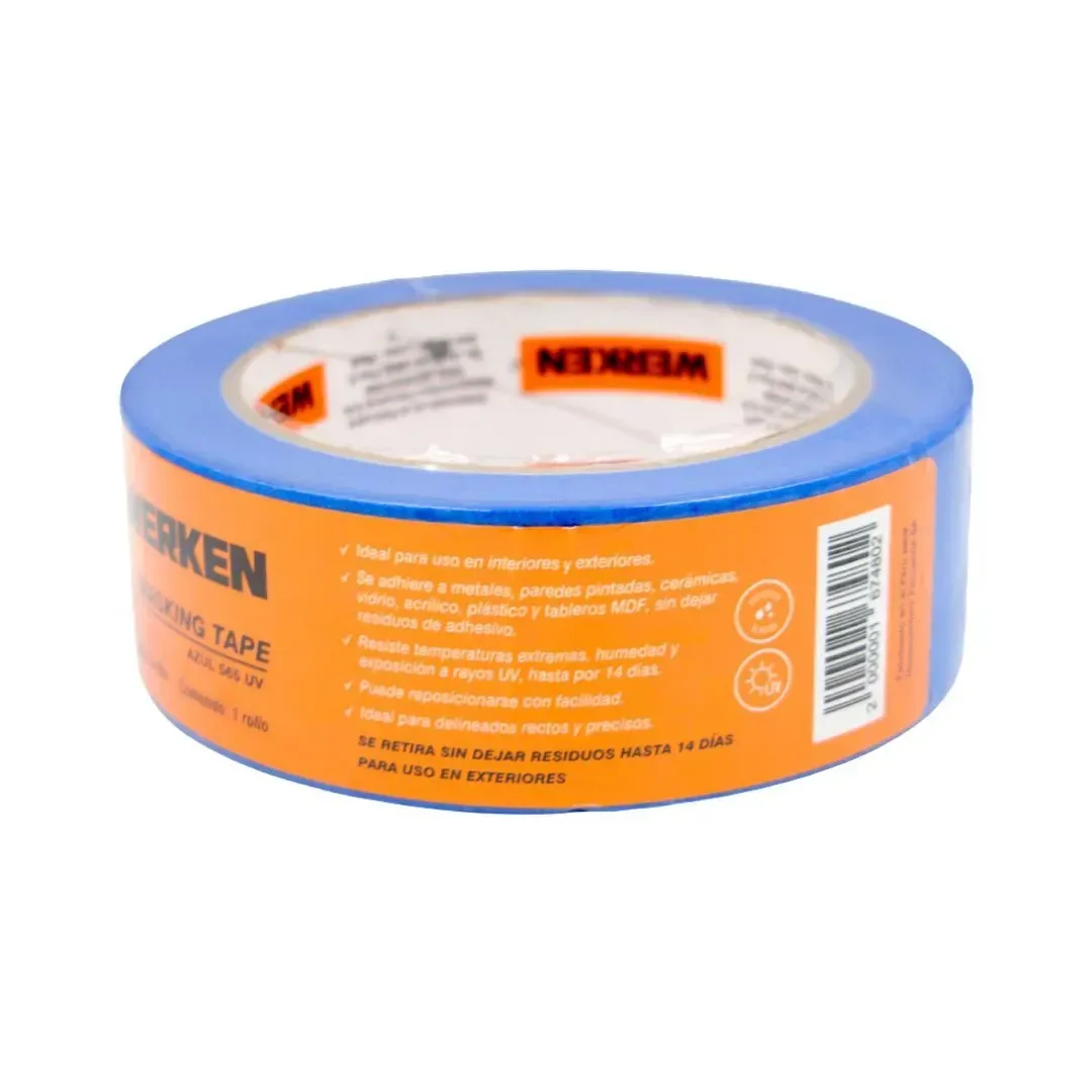 CINTA MASKING TAPE AZUL 36MMX40M WERKEN2