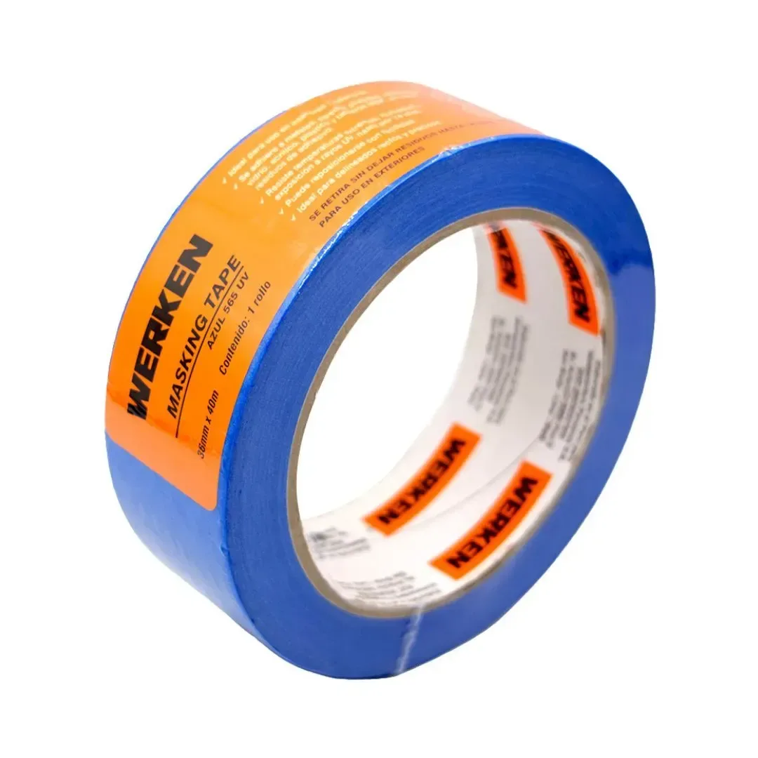 CINTA MASKING TAPE AZUL 36MMX40M WERKEN3
