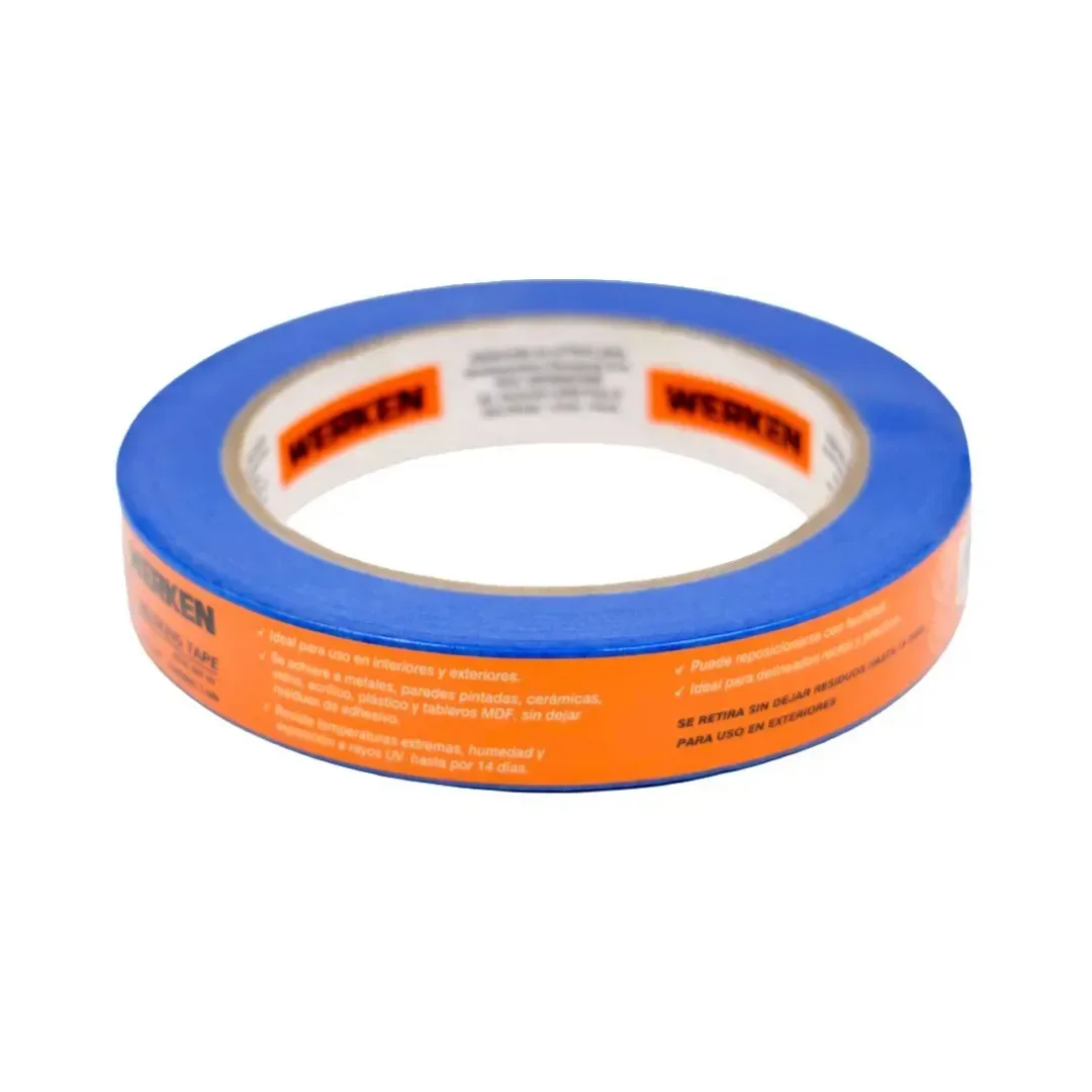 CINTA MASKING TAPE AZUL 18MMX40M WERKEN2