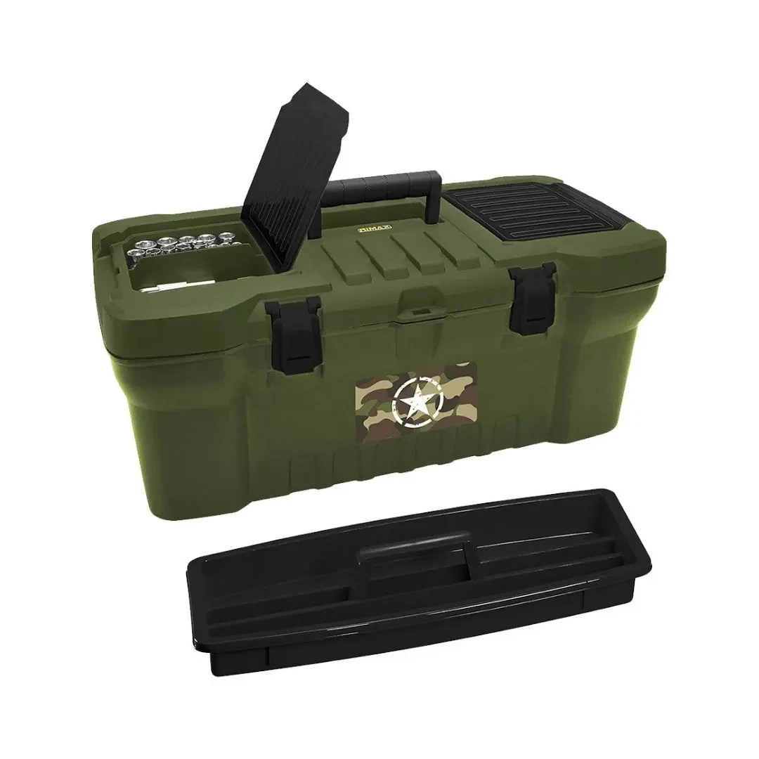 CAJA DE HERRAMIENTAS MILITAR VERDE RIMAX