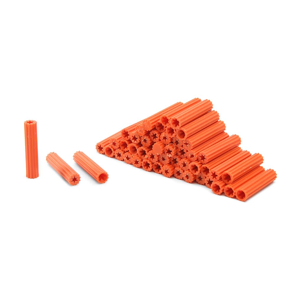 TARUGO PVC MODELO 3/8'' 100 UNIDADES NARANJA SM