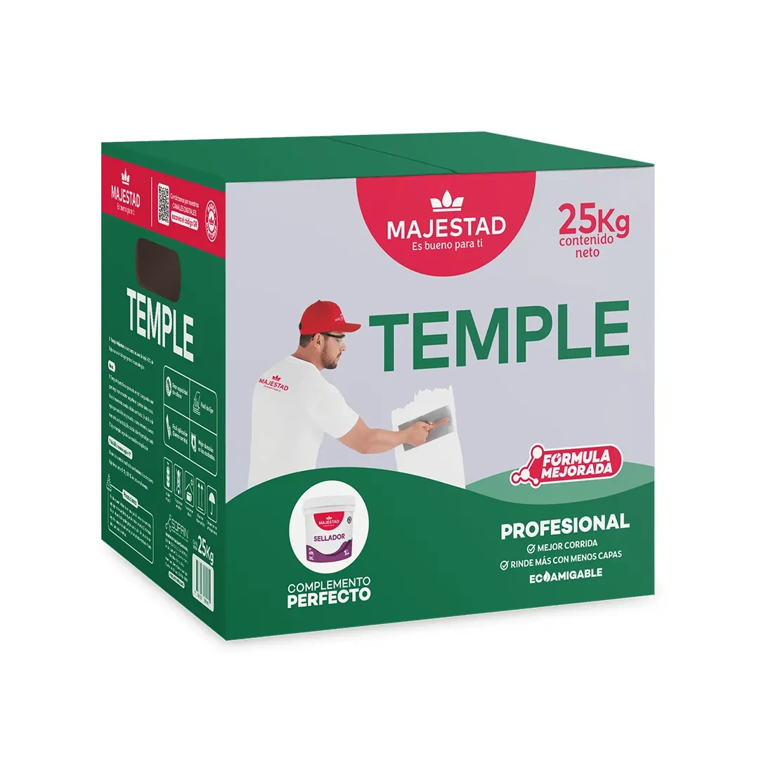 TEMPLE CAJA 25 KG BLANCO MATE PROFESIONAL MAJESTAD