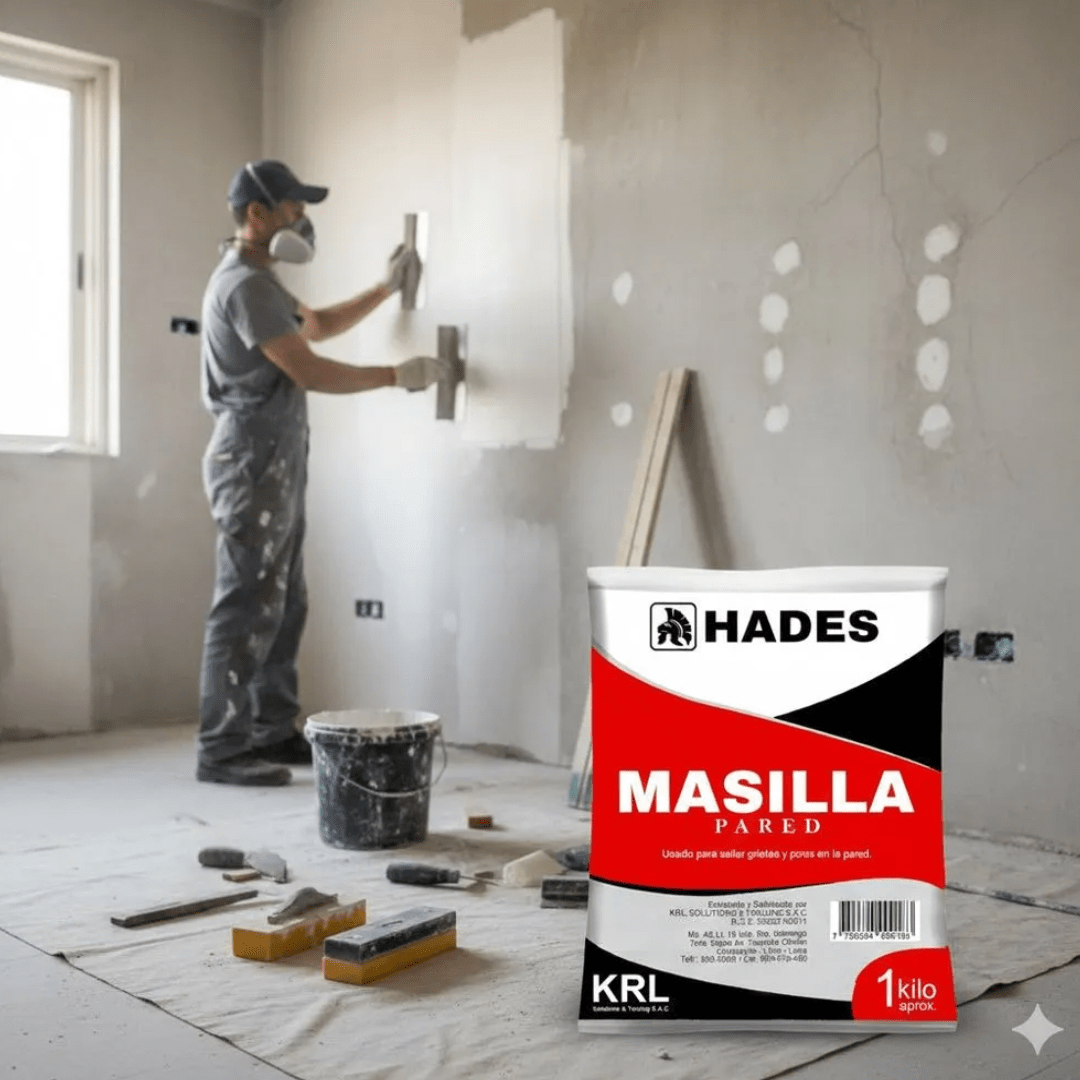 MASILLA PARA PARED RESINA ACRILICA 1KG HADES4