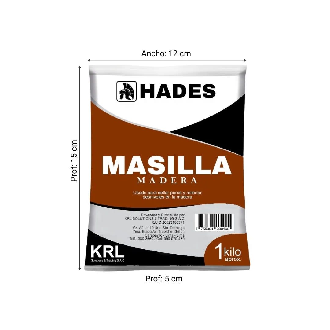 MASILLA PARA MADERA 1KG DE RESINA ACRILICA HADES1