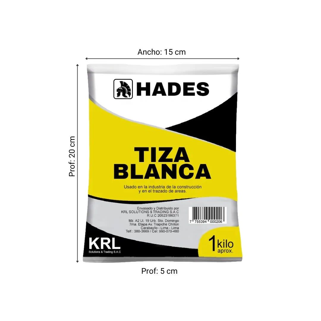 TIZA BLANCA 1KG HADES