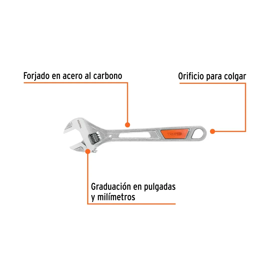 LLAVE FRANCESA 10'' CROMADA TRUPER3