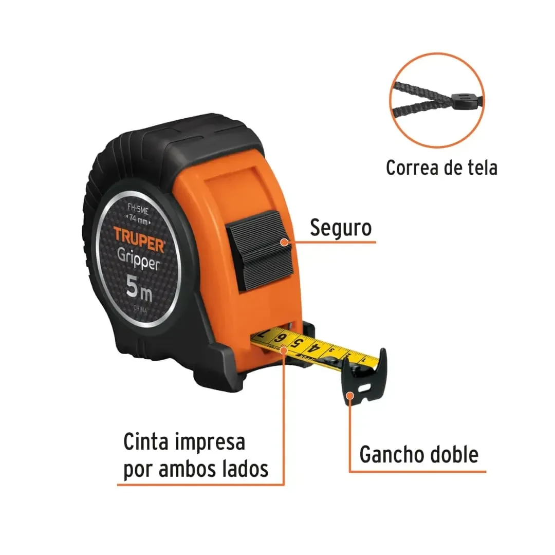 WINCHA CONTRA IMPACTOS 5M TRUPER3
