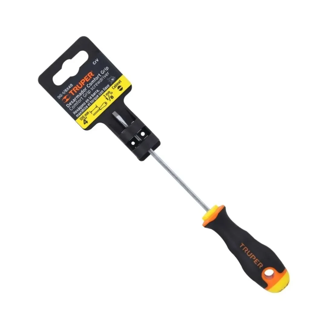 DESARMADOR CABINET 1/8'' X 4'' COMFORT GRIP TRUPER2