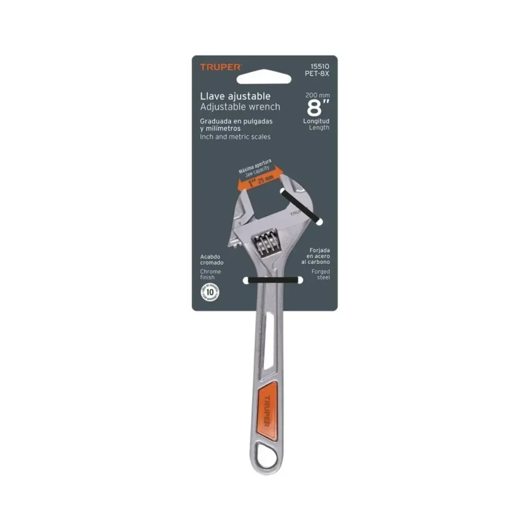 LLAVE FRANCESA 8'' CROMADA TRUPER2