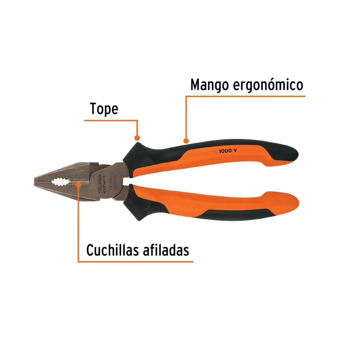 ALICATE ELECTRICISTA 8'' COMFORT GRIP EXPERT TRUPER3