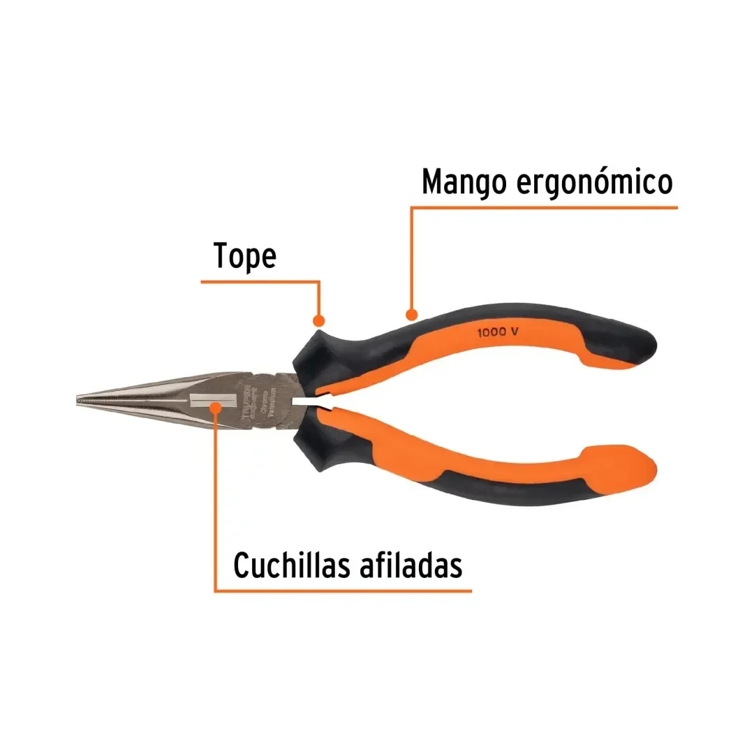 ALICATE PUNTA LARGA 6'' COMFORT GRIP EXPERT TRUPER3