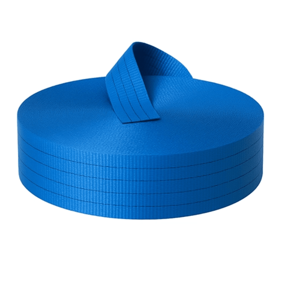 CINTA DE POLIESTER 240MM(8'')X100MTS AZUL FS 7:1 EN 1492 1 (NORMATIVA EUROPEA) RUPTURA 3 AMERICAN BULL1