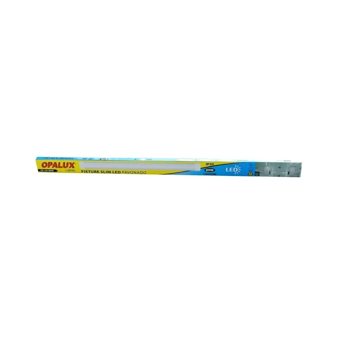 FIXTURE SLIM LED PAVONADO 80W LUZ FRIA 120CM 8800 LUMENES OPALUX2