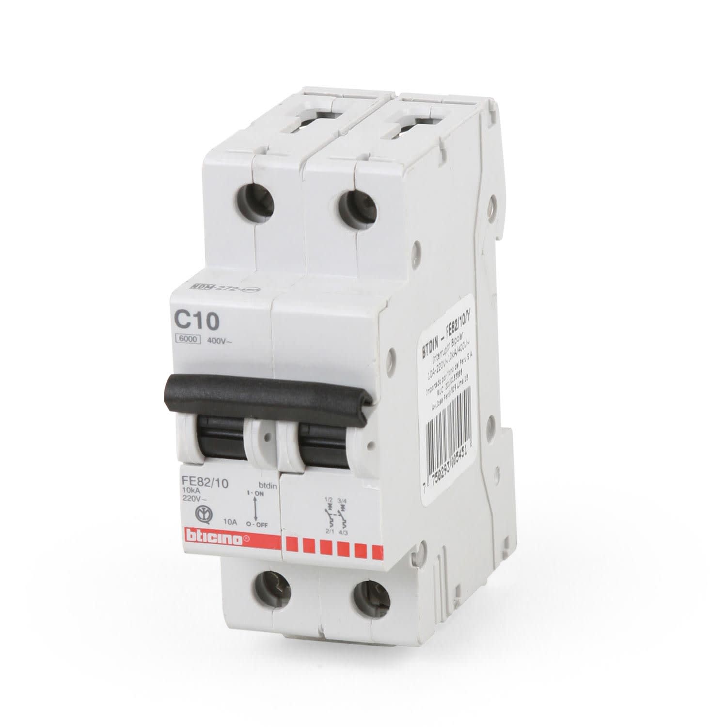 INTERRUPTOR TERMOMAGNETICO 2X10A 220V-10KA BTICINO