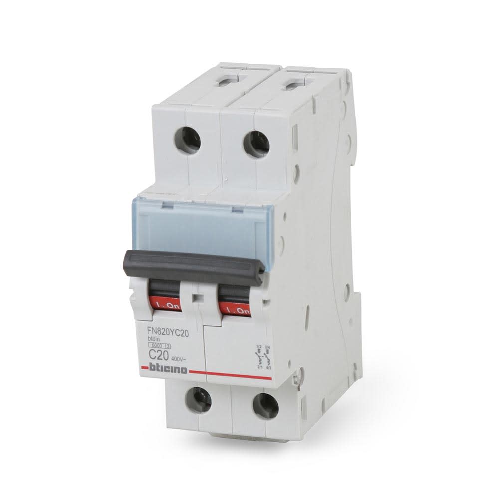 INTERRUPTOR TERMOMAGNETICO 2X20A 220V-10KA BTICINO
