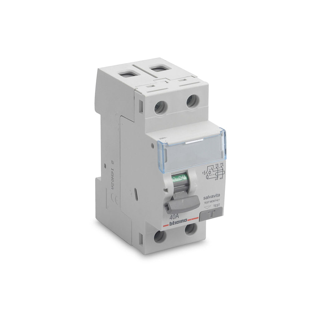 INTERRUPTOR DIFERENCIAL 2X40A SALVAVITA BLANCO PVC BTICINO