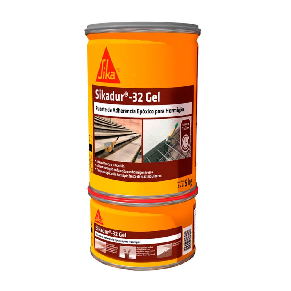 PUENTE DE ADHERENCIA EPOXICO PARA ANCLAJES Y REPARACION SIKADUR 32 GEL 5KG SIKA1