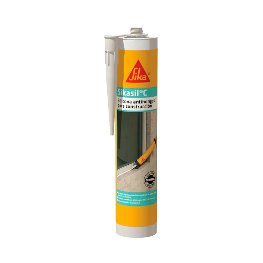 SILICONA FUNGICIDA PARA INTERIOR Y EXTERIOR SIL C TRANSPARENTE 280ML SIKA