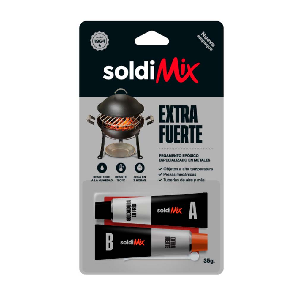 ADHESIVO EXTRAFUERTE DE RESINA EPOXICA POTE 2 COMPONENTES SOLDIMIX