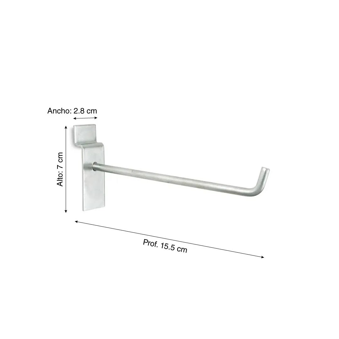 SOPORTE TRUPAN RANURADO 5/16X15.2 CM GRIS SM1