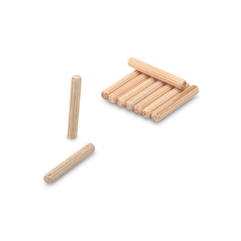 TARUGO DE MADERA RANURADO 1/4'' X 10 UNIDADES SM