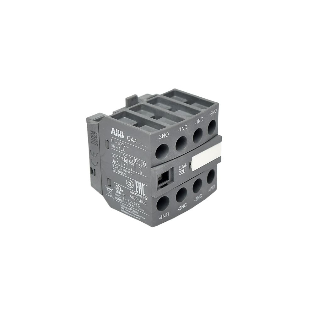 BLOCK DE CONTACTO AUXILIAR FRONTAL 2NA+2NC PARA CONTACTORES AF09-AF16 30-01 1SBN010140R1322 ABB1