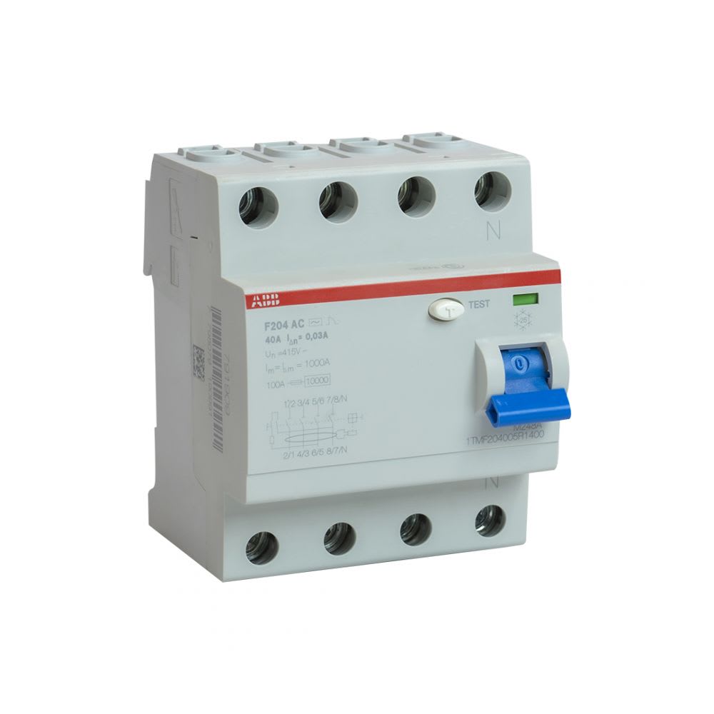 INTERRUPTOR DIFERENCIAL 4X25A 30MA 230/400V AC 1TMF204005R1250 ABB