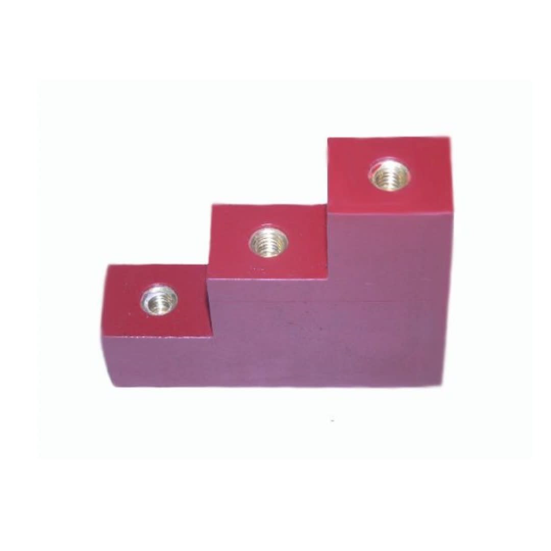 AISLADOR DE RESINA EPOXICA ARALDIT TIPO ESCALERA DE 4 PELDAÑOS (160X120X30) NIPLES DE 3/8'' Y 1/2'' FARCOTEC1