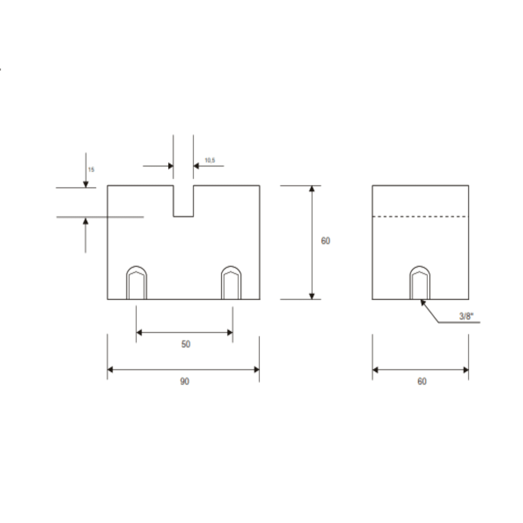 BASE AISLANTE SOPORTE DE PLATINAS TIPO ASB-001-A MELBAT2