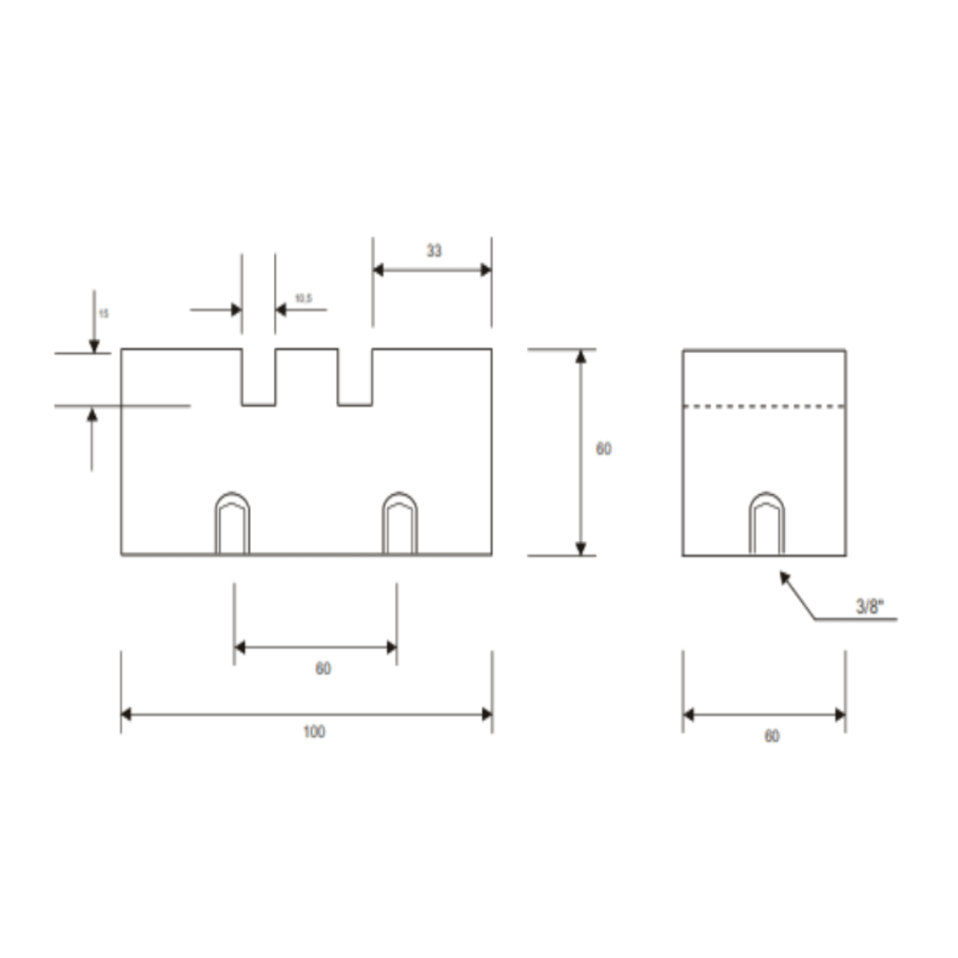 BASE AISLANTE SOPORTE DE PLATINAS TIPO ASB-002-A MELBAT2
