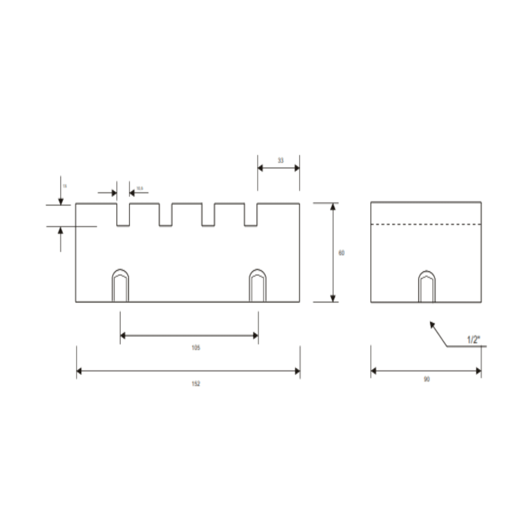 BASE AISLANTE SOPORTE DE PLATINAS TIPO ASB-004-A MELBAT2