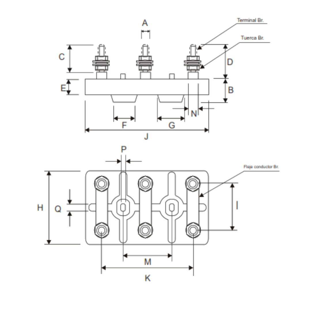 BORNERA PARA MOTOR TIPO CTCI-6-5/8'' MELBAT1
