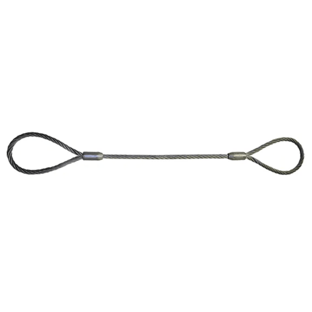 ESTROBO DE 3/16''X6M CABLE DE ACERO OJO OJO PROCEDENCIA CHINA