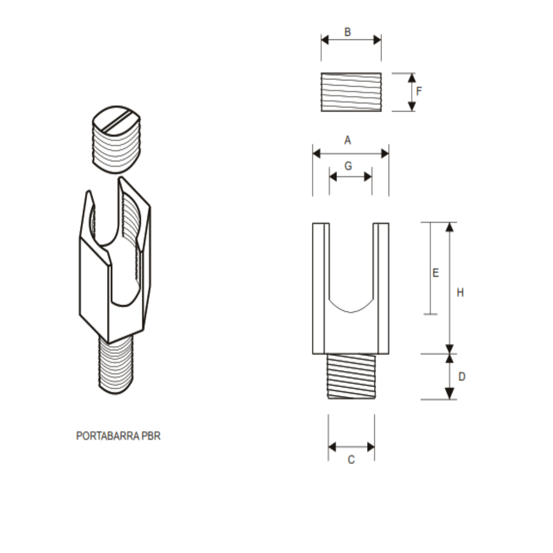 PORTABARRA METALICO TIPO PBR-3 MELBAT1