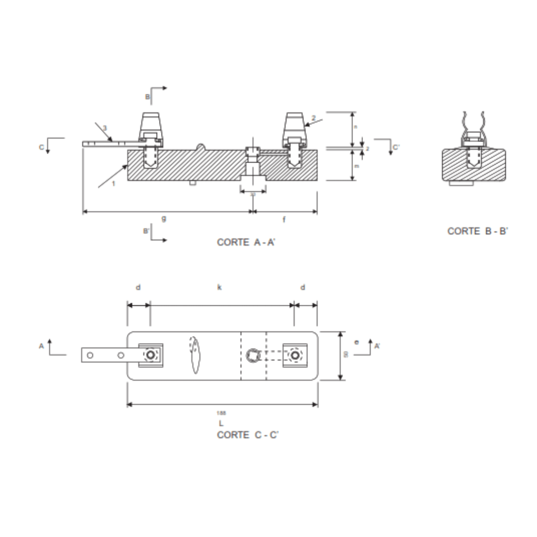 BASE PORTAFUSIBLE TIPO W24 MELBAT1